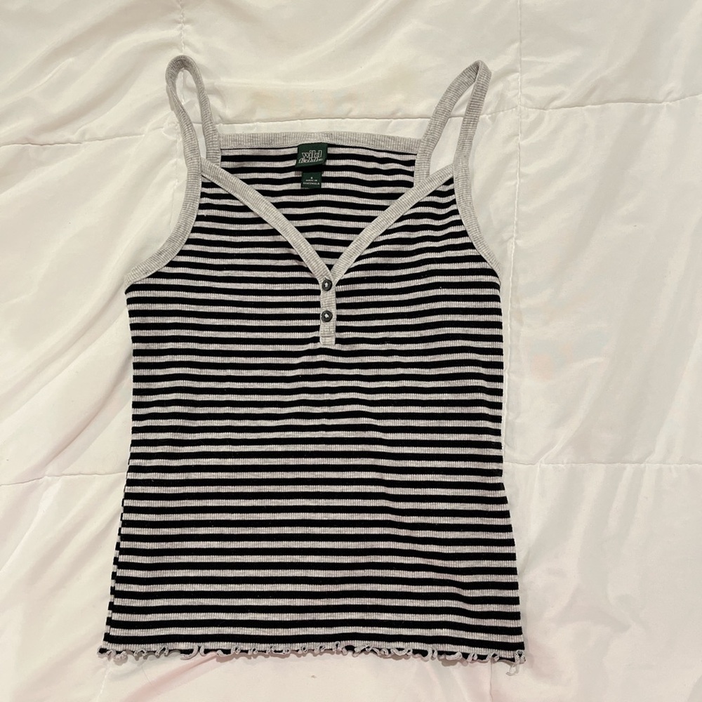 black & grey striped tank top